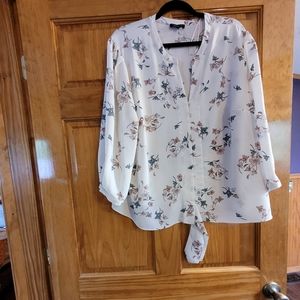 1. State 3X Feminine Blouse with front tie
